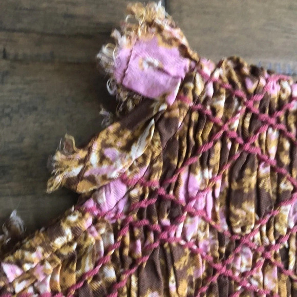 Free People Shea floral dress chocolate combo Medium New with Tags - Picture 11 of 13